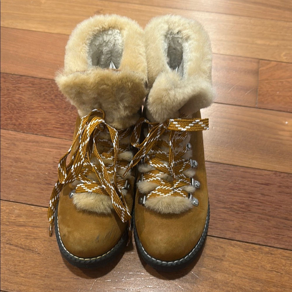 Women's Tan Fur-Lined Boots